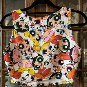 Cartoon Network Power Puff Girls Multicolor Graphic Top